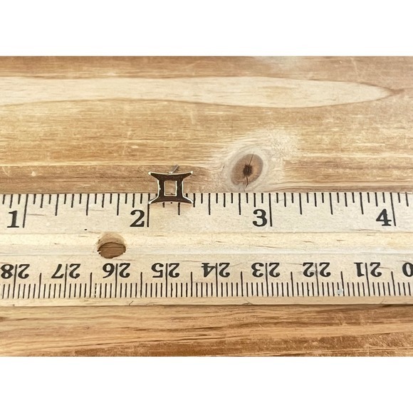 Gold Gemini Zodiac Astrology Sign Post Earrings -Small Boho Glam Chic Gift -New - Picture 5 of 15